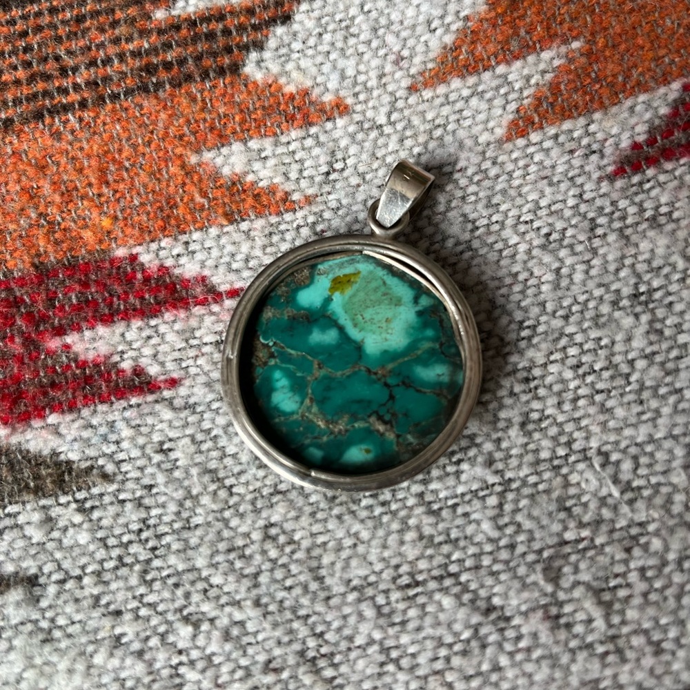 Silver & Turquoise Pendant - Picture 6 of 7